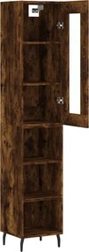 vidaXL Ντουλάπι Καπνιστή δρυς 34,5x34x180 εκ. από Επεξεργασμένο Ξύλο