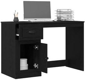 vidaXL Γραφείο Μαύρη δρυς 50 x 115 x 75 εκ. Επεξεργασμένο ξύλο