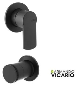 Armando Vicario GLAM Μίκτης εντοιχισμού &amp; La Torre εκτροπέας περιστροφικός 3 εξόδων Black Matt