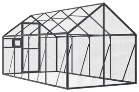 vidaXL Κλουβί Ανθρακί 1,79 x 4 x 1,85 μ. από Αλουμίνιο