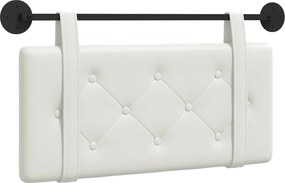 vidaXL Κρεμαστό Κεφαλάρι Επιτοίχιο Λευκός 90 cm Τεχνητό Δέρμα