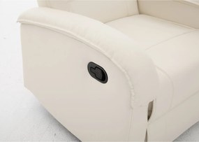 Πολυθρόνα Ανακλινόμενη ArteLibre CELAENO Εκρού PU 80x96x97cm
