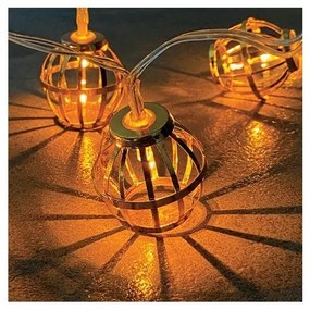 Λαμπάκια Σειρά 10 LED Διάφανο 150cm Μεταλλικές Μπάλες 27-00365 Panagoulas-27-00365-Διάφανο 27-00365