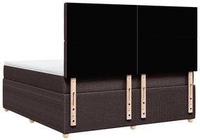 ΚΡΕΒΑΤΙ BOXSPRING ΜΕ ΣΤΡΩΜΑ ΣΚΟΥΡΟ ΚΑΦΕ 180X200 ΕΚ ΥΦΑΣΜΑΤΙΝΟ 3294452