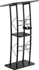 VEVOR Podium Stand 47 in Curved Metal Lectern Storage Shelf Classroom Wedding