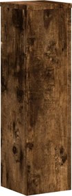 vidaXL Βάσεις Φυτών 2Τεμ. Καπνιστή Δρυς 17x17x60εκ. Επεξεργασμένο Ξύλο