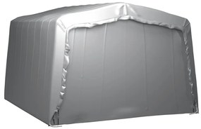 vidaXL Τέντα Αποθήκευσης Γκρι 370 x 370 εκ. Ατσάλινη