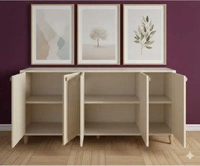 Stewehome Μποέμ κονσόλα με καπάκι από mdf 180x40x87 cm