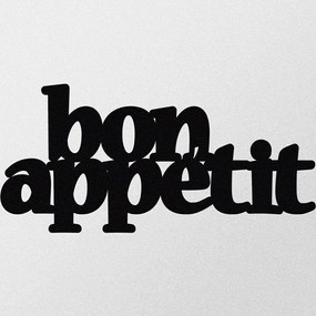 Διακοσμητικό Τοίχου Bon Appetit 279ENZ1159 59x27cm Black Wallity Μέταλλο