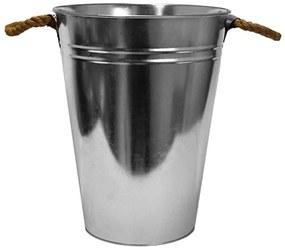 Βάζο Κωνικό 00.05.5974 Με Σχοινί 35x45cm Inox Metal