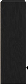 vidaXL Βιβλιοθήκη Μαύρη Δρυς 31x24x77 cm Κατασκευασμένο ξύλο