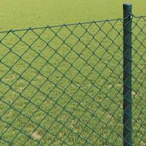 vidaXL Φράχτης αλυσίδας 25 x 1,6 μ Ατσάλι Πράσινο