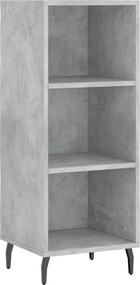 vidaXL Ντουλάπι Γκρι Σκυροδέματος 34,5x34x180 εκ. Επεξεργασμένο Ξύλο