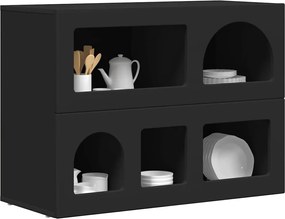 vidaXL Πλαϊνό γραφείο ELST Μαύρο 80.5 x 35 x 59 εκ. Επεξεργασμένο ξύλο