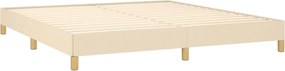 vidaXL Σκελετός Κρεβατιού Χωρίς Στρώμα Κρεμ 180x200 εκ. Υφασμάτινο