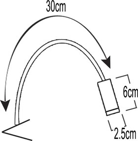 LED Φωτιστικό Με Μανταλάκι 3W Μαύρο