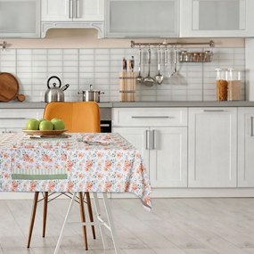 Τραπεζομάντηλο 0720 White-Somon-Green Das Home 140Χ180 Cotton-Polyester