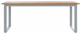 vidaXL Τραπέζι Κήπου για Φαγητό Γκρι 200 x 90 x 75 cm