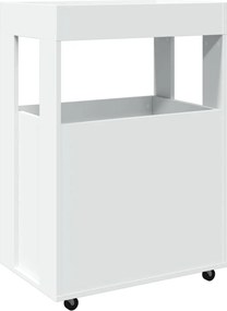 vidaXL Τρόλεϊ Μπαρ Λευκό 60x39,5x89 εκ. Επεξ. Ξύλο
