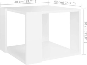 vidaXL Τραπεζάκι Σαλονιού Λευκό 40x40x30 εκ. από Επεξεργασμένο Ξύλο