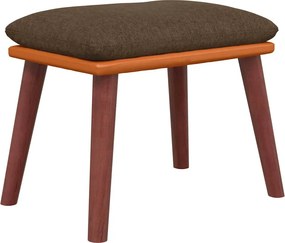 VidaXL Υποπόδιο Καφέ 45x29,5x35 εκ. Ύφασμα & Συνθετικό Δέρμα