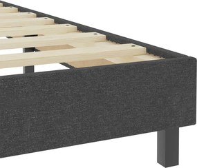 vidaXL Κρεβάτι Boxspring Σκούρο Γκρι 140 x 200 εκ. Υφασμάτινο