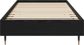 vidaXL Σκελετός Κρεβατιού Μαύρη Δρυς 80 x 200 cm Επεξεργασμένο Ξύλο