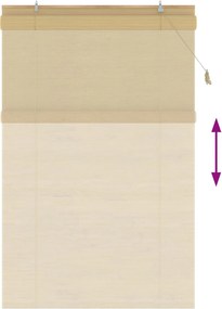 vidaXL Ρόλερ (στόρι) Φυσικό 160 x 220 cm Μπαμπού