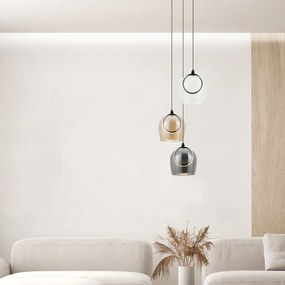 Φωτιστικό Οροφής Τρίφωτο LED Zambelis 23081 Black Matt