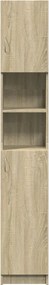 vidaXL Στήλη Μπάνιου Sonoma Δρυς 32 x 25,5 x 190εκ. Επεξεργασμένο Ξύλο