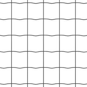 vidaXL Φράχτης Εuro Γκρι 1,2 x 10 m Σίδηρος με επικάλυψη PVC