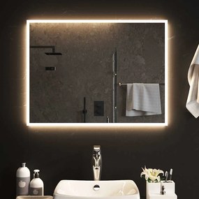vidaXL Καθρέφτης Μπάνιου με LED 80x60 εκ.