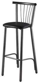 Bar stool No 171 Εκρού, Λευκή δερματίνη