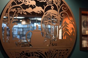 Σετ των 2 Intra απο ξύλο plywood 3mm-4mm πάχος - Coffee Shop Laser Cut Decor Δίασταση 30x20 cm INTRAFABR-90647326