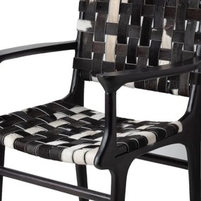 Καρέκλες S Line με μπράτσα και πλέξη με pony skin SS256-9171