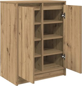 vidaXL Παπουτσοθήκη Τεχνίτης Δρυς 57x34x76 εκ. από Επεξεργασμένο Ξύλο