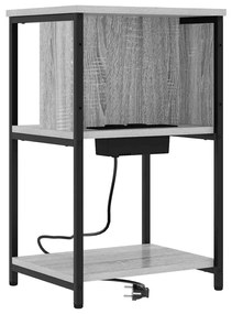 vidaXL Κομοδίνο Γκρι sonoma 38 x 31 x 61 εκ Επεξεργασμένο ξύλο
