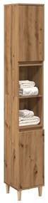 Ντουλάπι μπάνιου Δρυς τεχνίτης 30x30x190 cm Κατασκευασμένο ξύλο