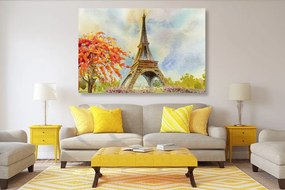 Εικόνα Πύργος του Άιφελ σε παστέλ χρώματα - 60x40