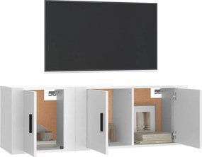 vidaXL Σετ Επίπλων Τηλεόρασης 2 Τεμαχίων Λευκό από Επεξεργασμένο Ξύλο