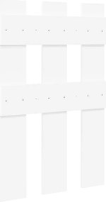 vidaXL Τοίχου Κρεμάστρα Λευκό 65 x 3 x 100 εκ. Επεξεργασμένο ξύλο