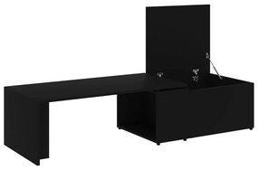 vidaXL Τραπεζάκι Σαλονιού Μαύρο 150 x 50 x 35 εκ. από Επεξ. Ξύλο