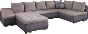 Γωνιακός καναπές Ginny-Λιλά - μωβ-Αριστερή - 340.00Χ200.00Χ88.00cm