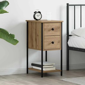vidaXL Κομοδίνο artisan δρυς 32 x 42 x 70 εκ Επεξεργασμένο ξύλο