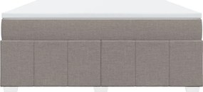 vidaXL Κρεβάτι Boxspring με Στρώμα Taupe 180x200 εκ. Υφασμάτινο