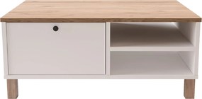 Τραπεζάκι Σαλονιού Λευκό / Δρυς ICROR 90x60x38.6