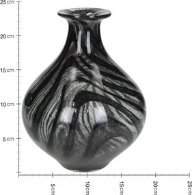 Βάζο ArteLibre Μαύρο Γυαλί 18.5x18.5x23.5cm