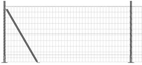 vidaXL Φράχτης με Στήλες. Γκρι 0.8 x 10 m Ατσάλι