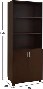 ΒΙΒΛΙΟΘΗΚΗ ΓΡΑΦΕΙΟΥ VANCE ΕΠΑΓΓΕΛΜΑΤΙΚΗ WENGE HM2055.12 80Χ40Χ190Υ εκ.