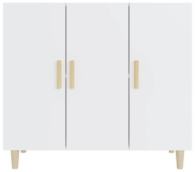vidaXL Μπουφές Λευκός 90 x 34 x 80 εκ. από Επεξεργασμένο Ξύλο